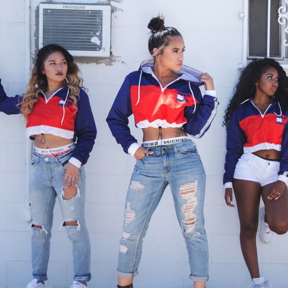 Thug Ave baby girl crop wind breaker